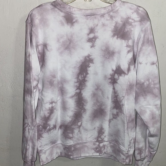 Mighty Fine Crew Neck Sweatshirt Lavender Purple Tie Die Size S - Picture 3 of 4